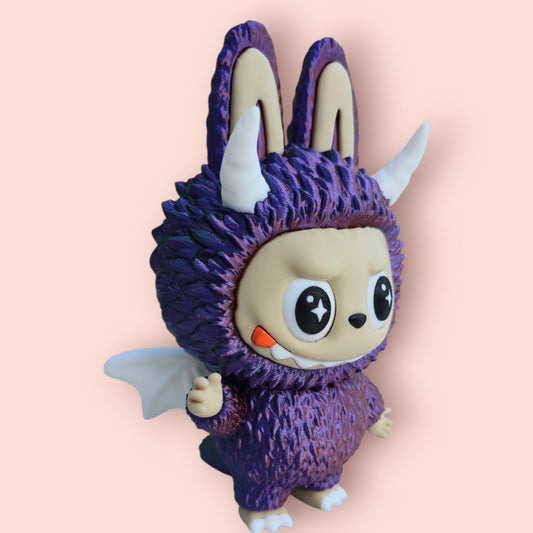 Labubu Archangel Demon Figurine with Rotating Eyes - Unique Home Decor"