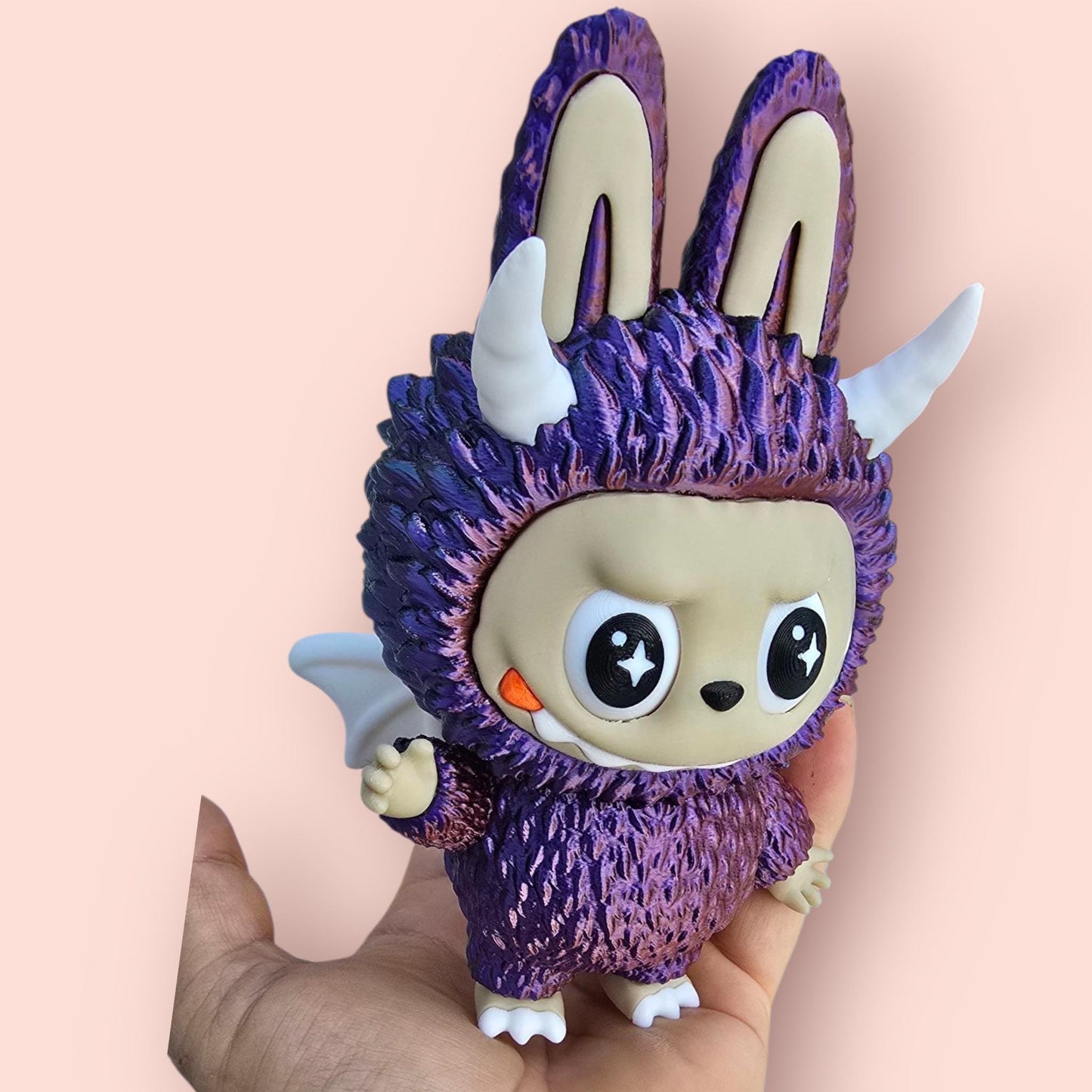 Labubu Archangel Demon Figurine with Rotating Eyes - Unique Home Decor"