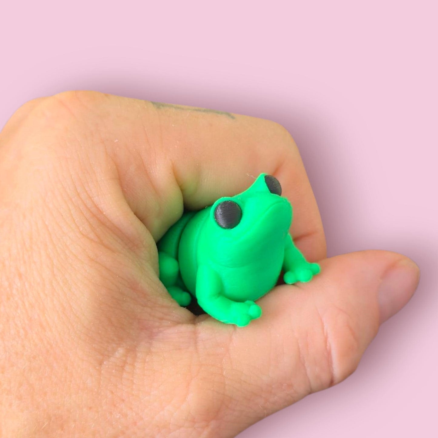 BullFrog β Articulated Fidget Animal  β Cute Desk Pet Decor β Poseable Frog Gift