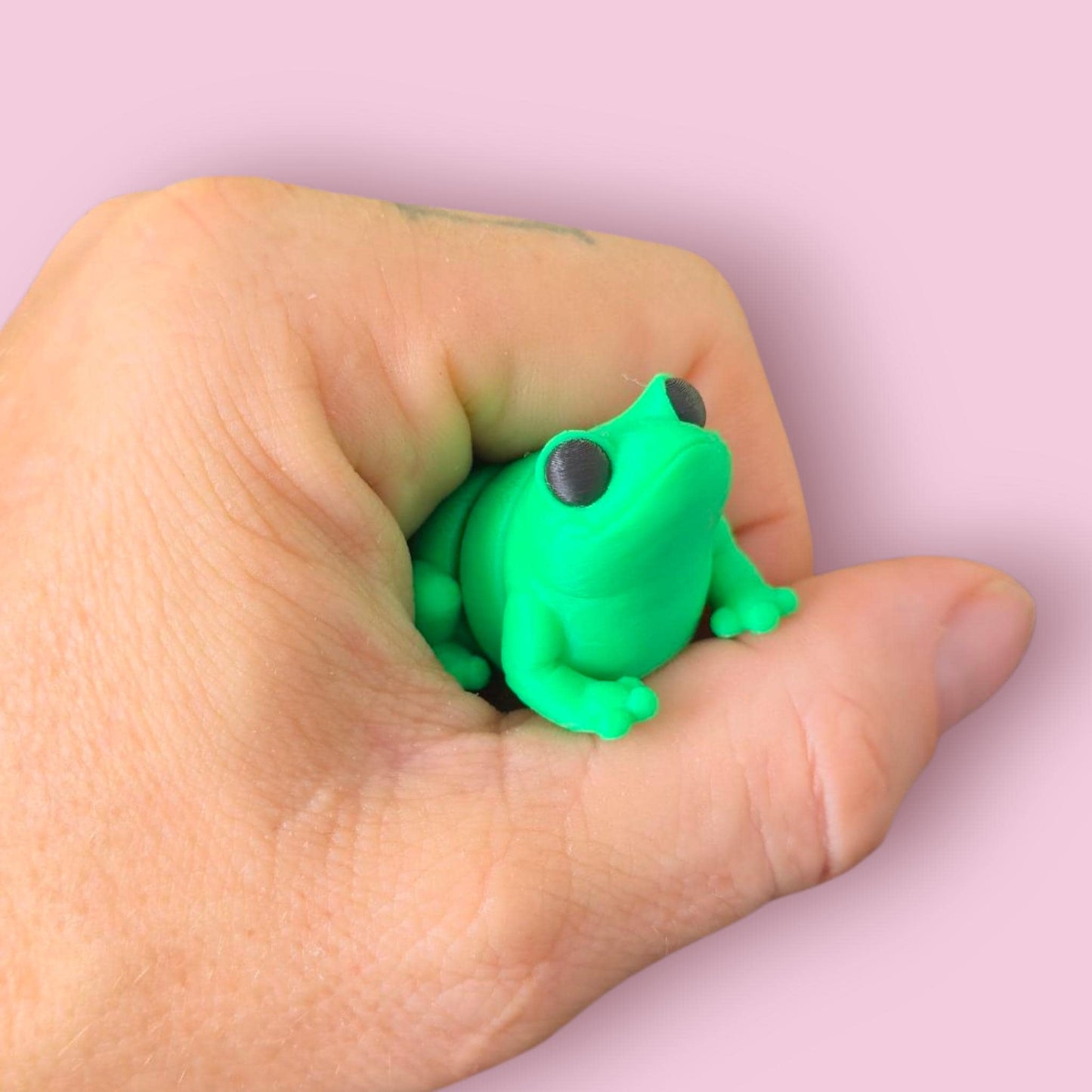 BullFrog β Articulated Fidget Animal  β Cute Desk Pet Decor β Poseable Frog Gift