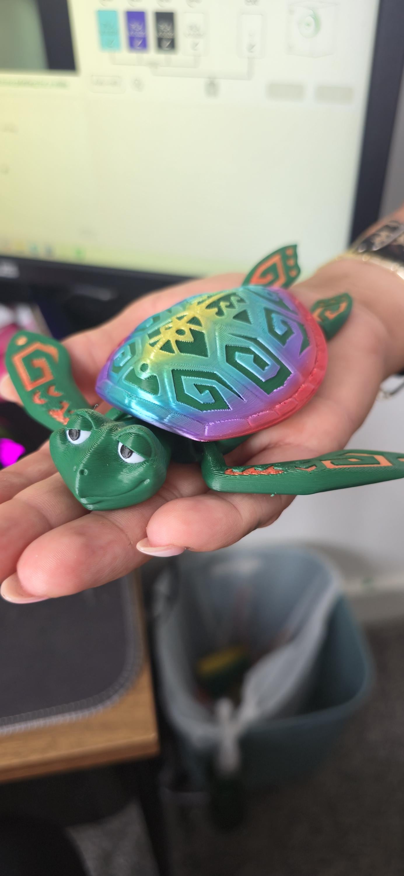 Articulated Sea Turtle Fidget β 3D Printed Sensory Ocean Animal for Stress Relief & Focus