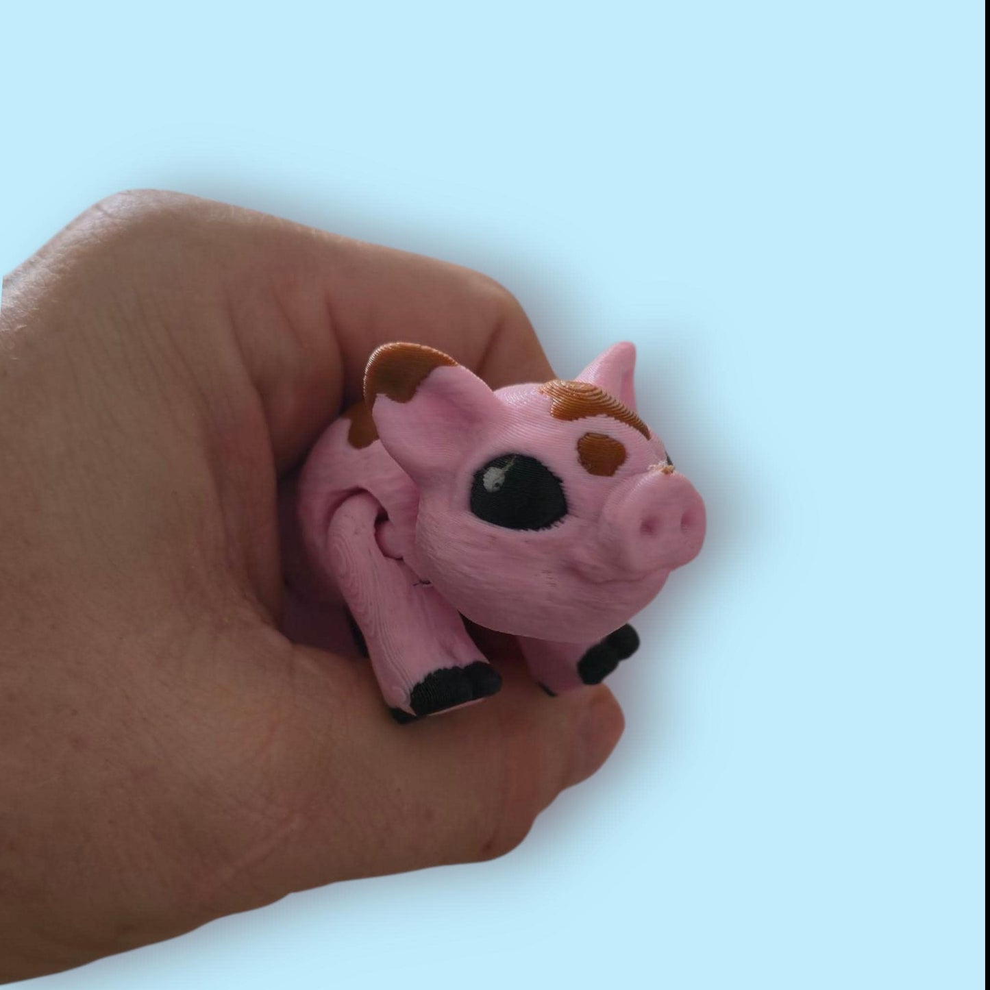 Dirty Pig Articulated Fidget Toy – 3D Sensory Animal – ADHD Stim Toy – Muddy Pig Desk Pet – PLA Stress Relief Toy – Farm Animal Fidget