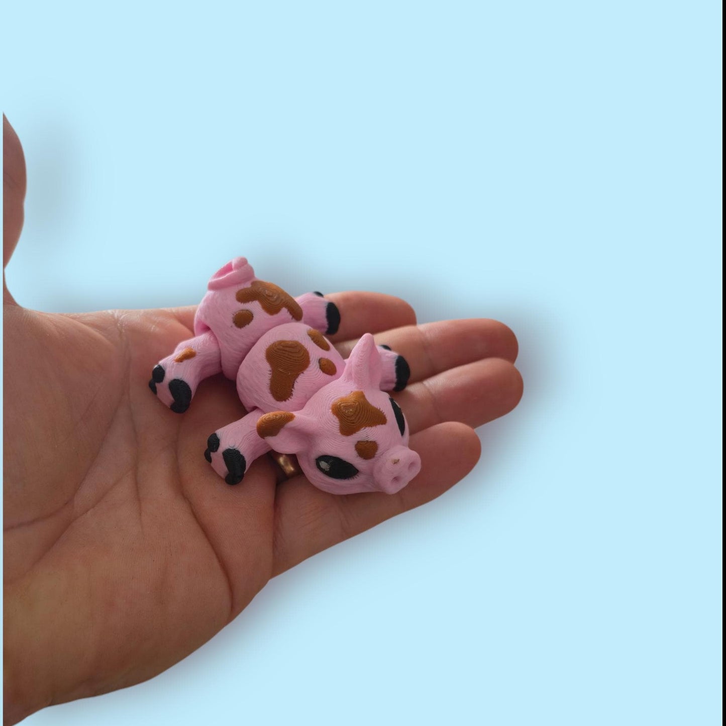 Dirty Pig Articulated Fidget Toy – 3D Sensory Animal – ADHD Stim Toy – Muddy Pig Desk Pet – PLA Stress Relief Toy – Farm Animal Fidget