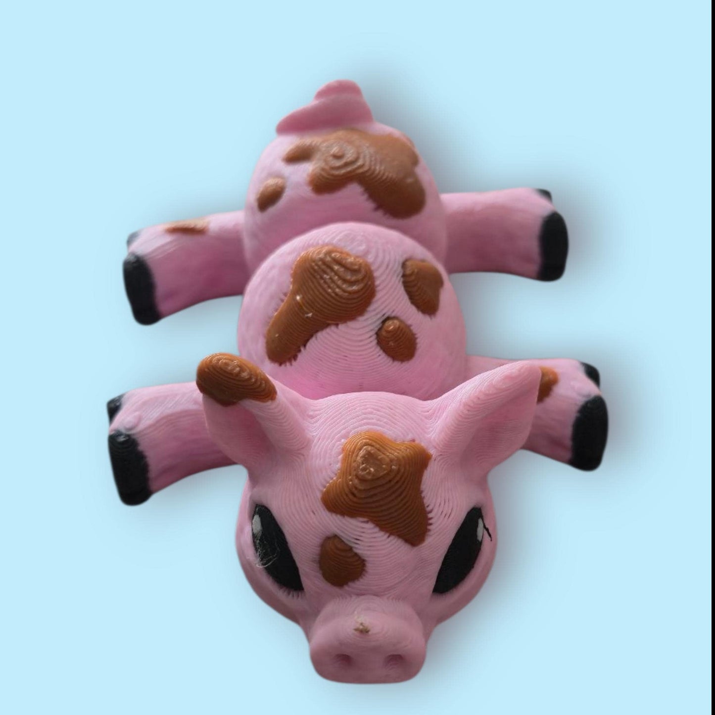 Dirty Pig Articulated Fidget Toy – 3D Sensory Animal – ADHD Stim Toy – Muddy Pig Desk Pet – PLA Stress Relief Toy – Farm Animal Fidget