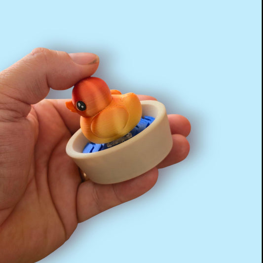 Duck in Pond Fidget Clicker –Sensory – ADHD/Anxiety Relief – Tactile Stim – Quirky Desk Pet –Relief Duck