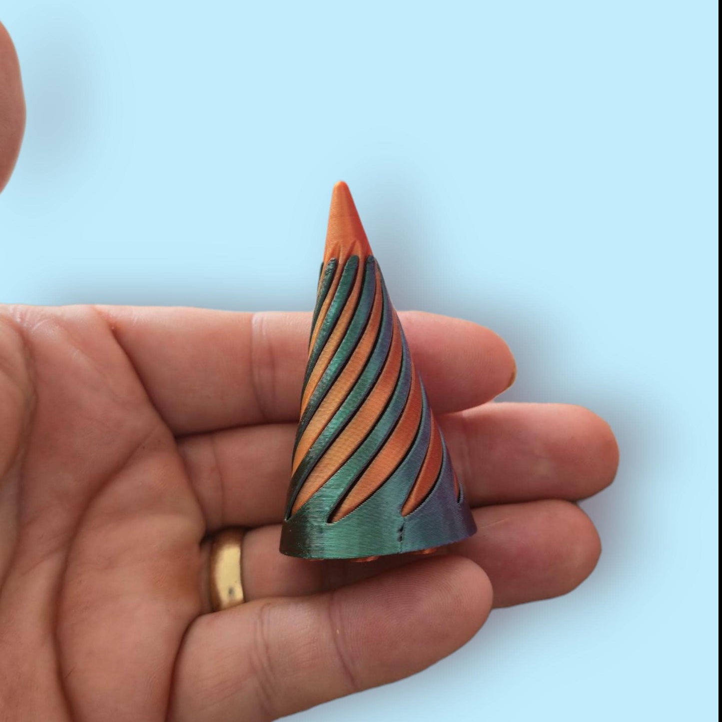 Impossible Pass-Through Fidget Cone – 3D Printed Illusion Toy – ADHD Sensory Stim – Optical Illusion Desk Toy – PLA Fidget for Focus