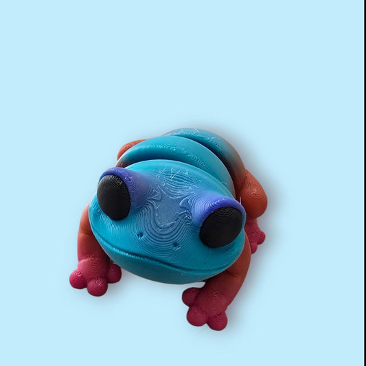 XL BullFrog – Articulated Fidget Animal Toy – Cute Desk Pet Decor – Poseable Frog Gift