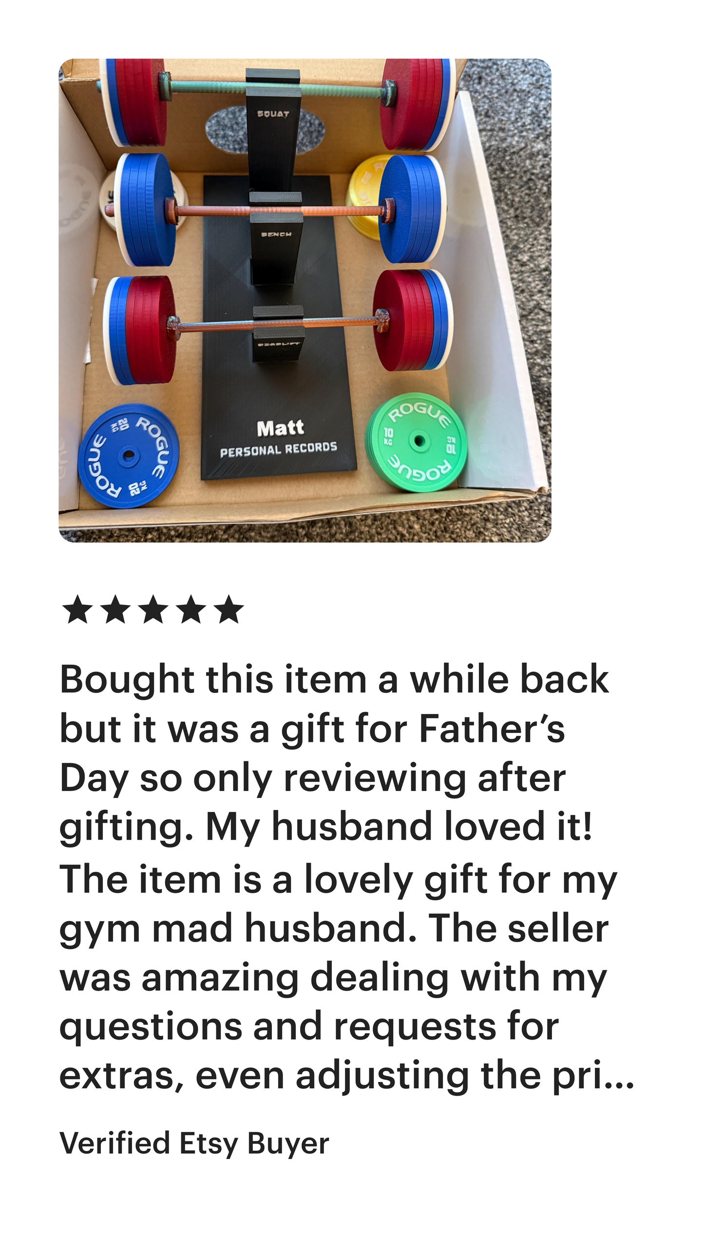 customizable 3D Printed PR Tracker for CrossFit & Powerlifting – Track Personal Records up to 470kg