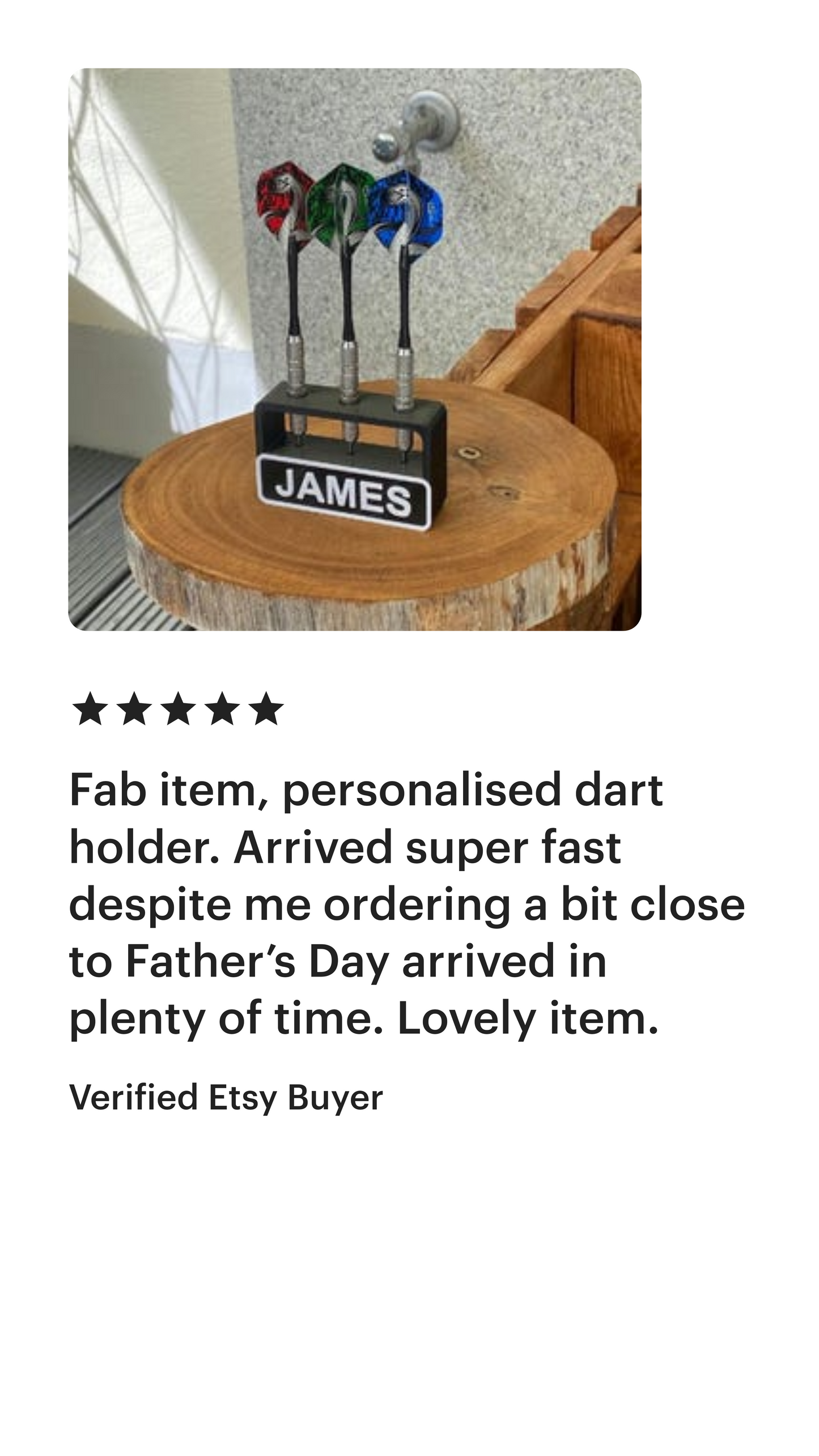 Personalised Dart Holder for 3 Darts – Custom Name & Colour – Gift for Dart Players