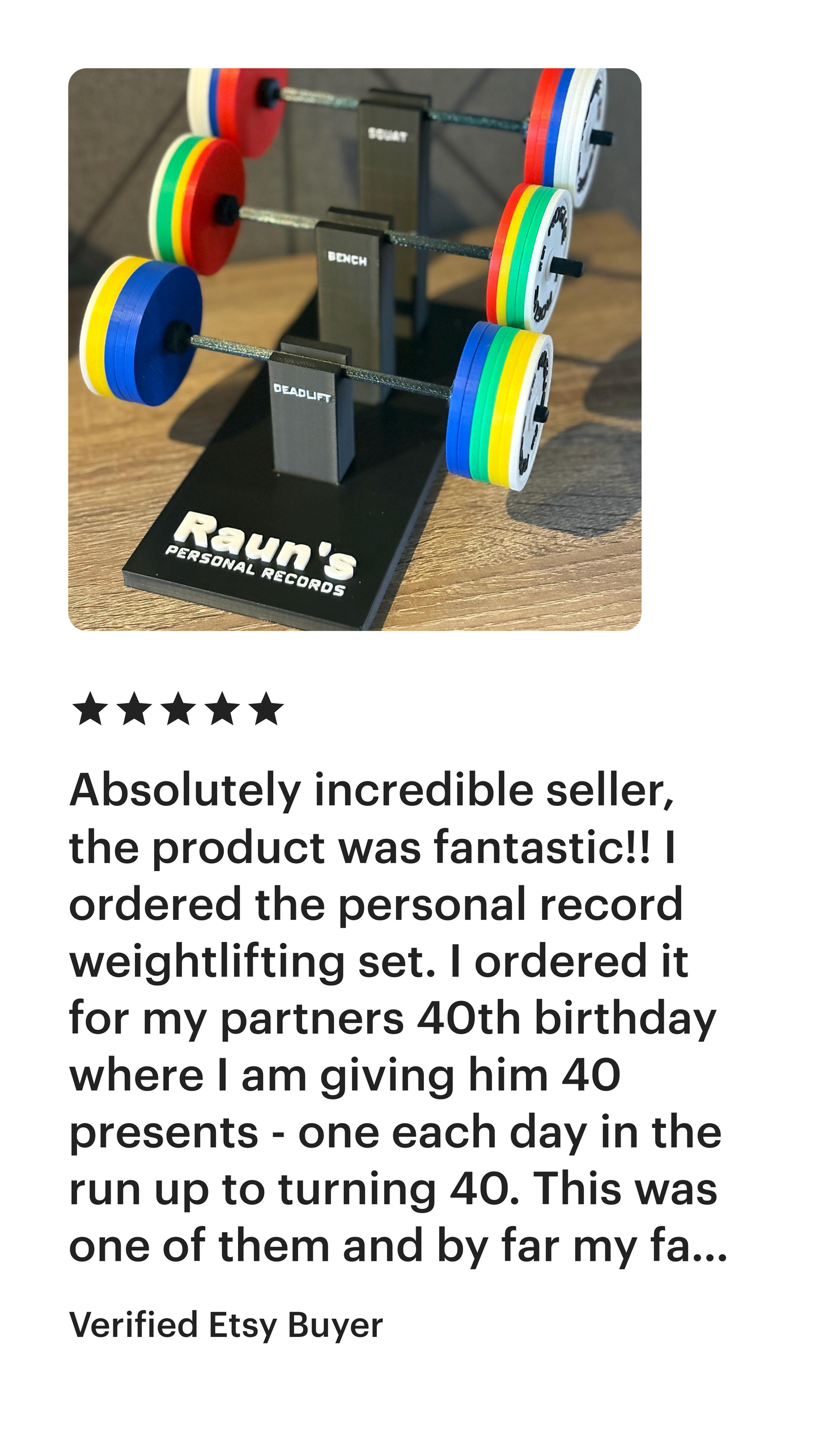 customizable 3D Printed PR Tracker for CrossFit & Powerlifting – Track Personal Records up to 470kg