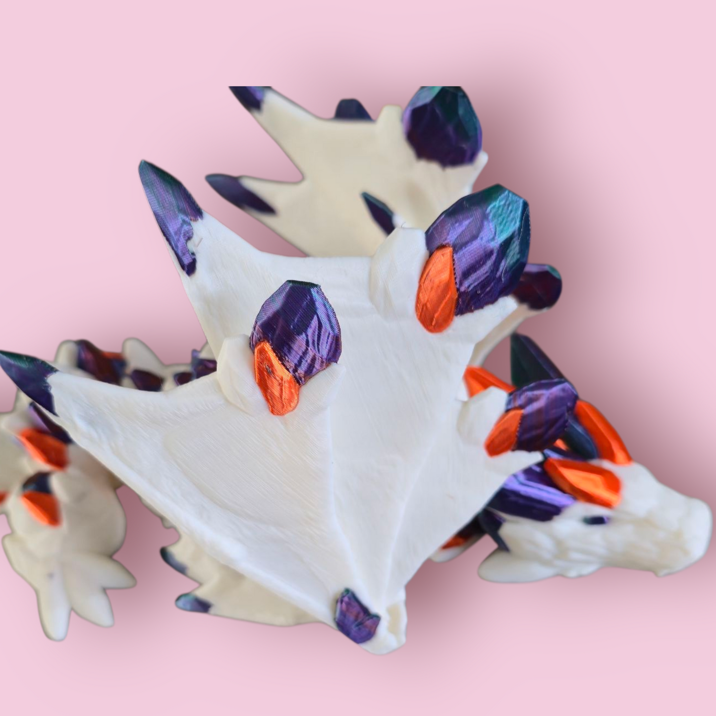 Gem Stone Dragon – 20" Articulated Sensory Fidget Toy – Stress Relief Gift for Kids & Adults – Long Flexible Desk Toy – ADHD  Autism Aid