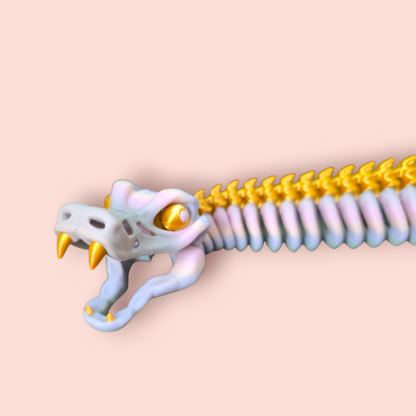 Skeleton Ball Snake – 23" Articulated Sensory Fidget Toy – Stress Relief Gift for Kids & Adults – Long Flexible Desk Toy – ADHD Autism Aid