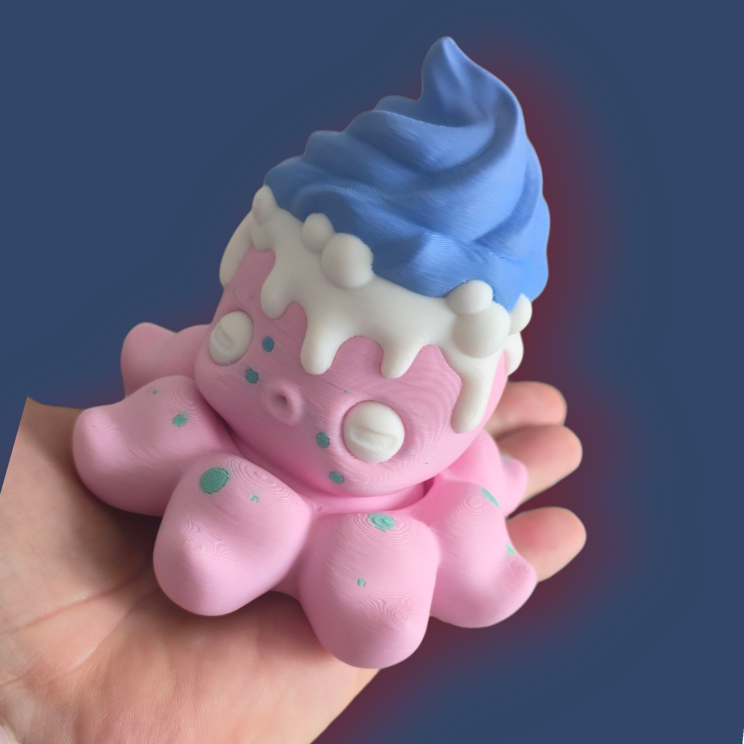 "Large 3D Printed Sensory Octopus Spinner ā Fidget Toy for Anxiety, Autism & ADHD ā Articulated Stress Relief Gift