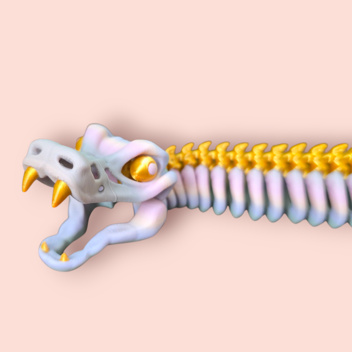 Skeleton Ball Snake – 23" Articulated Sensory Fidget Toy – Stress Relief Gift for Kids & Adults – Long Flexible Desk Toy – ADHD Autism Aid