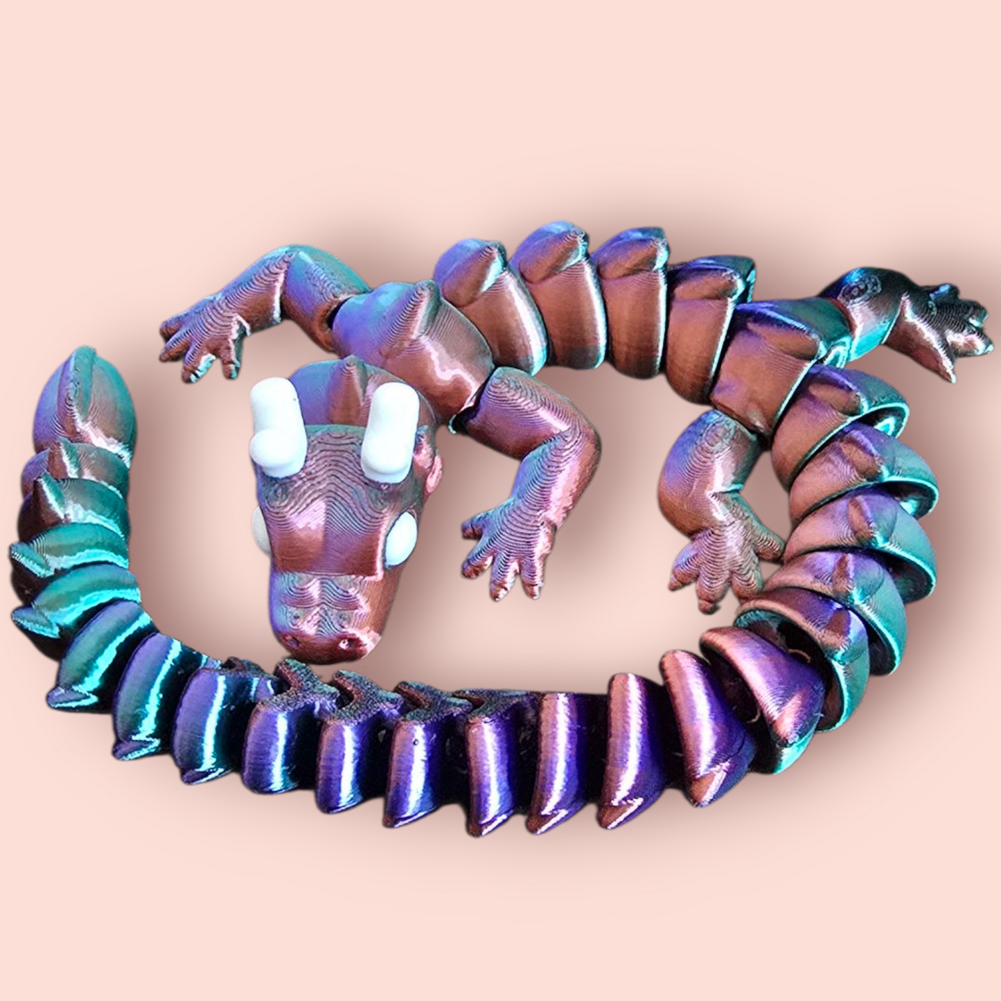 Qinglong XL 13in Baby Dragon & Egg ā Articulated Sensory Toy