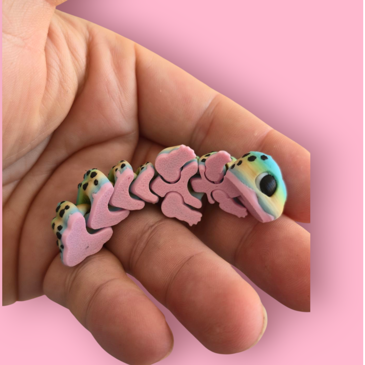 Lepord Geko β Articulated Fidget Animal Toy β Cute Desk Pet Decor β Poseable Geko Gift