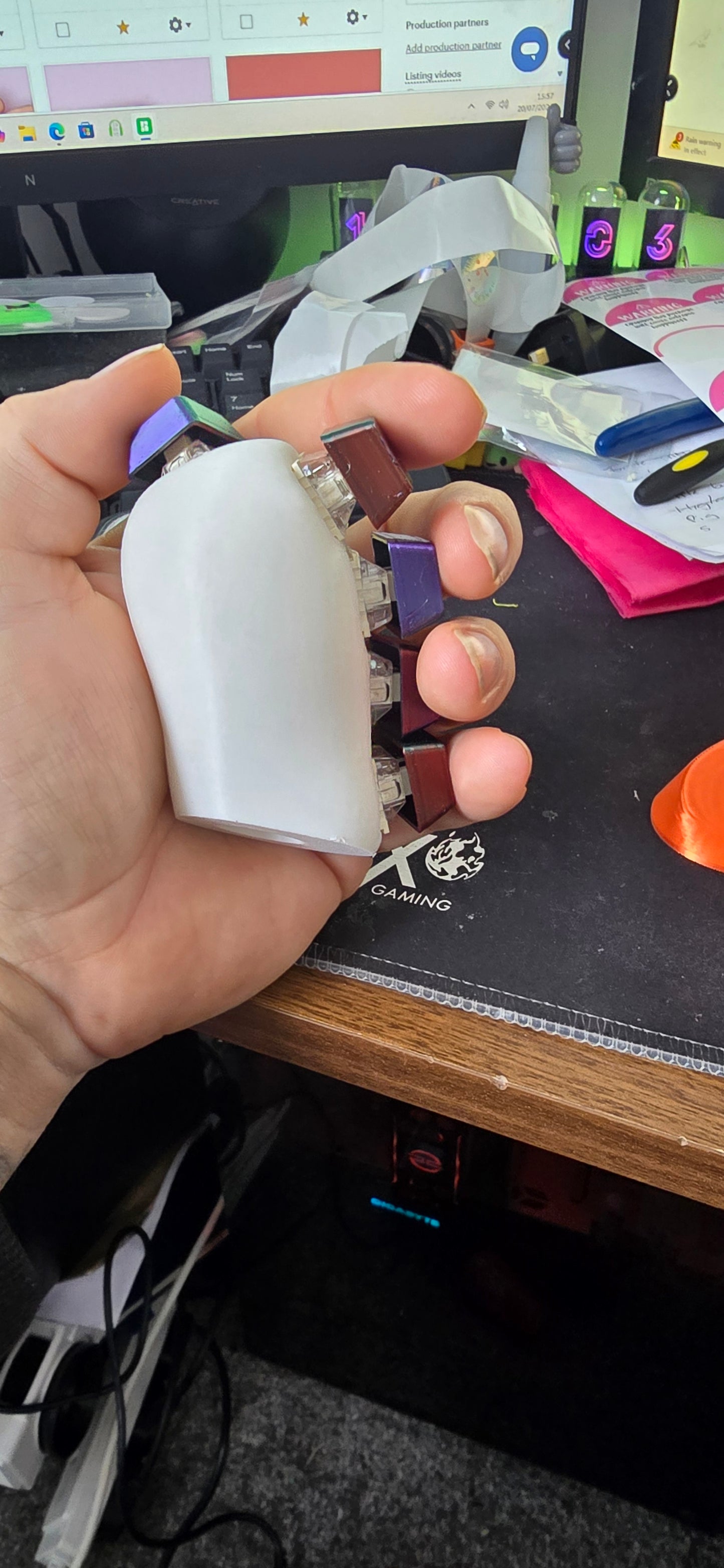 Ergo Fidget Clicker – Deep Sensory Stim for ADHD & Anxiety – Textured PLA Grounding Tool