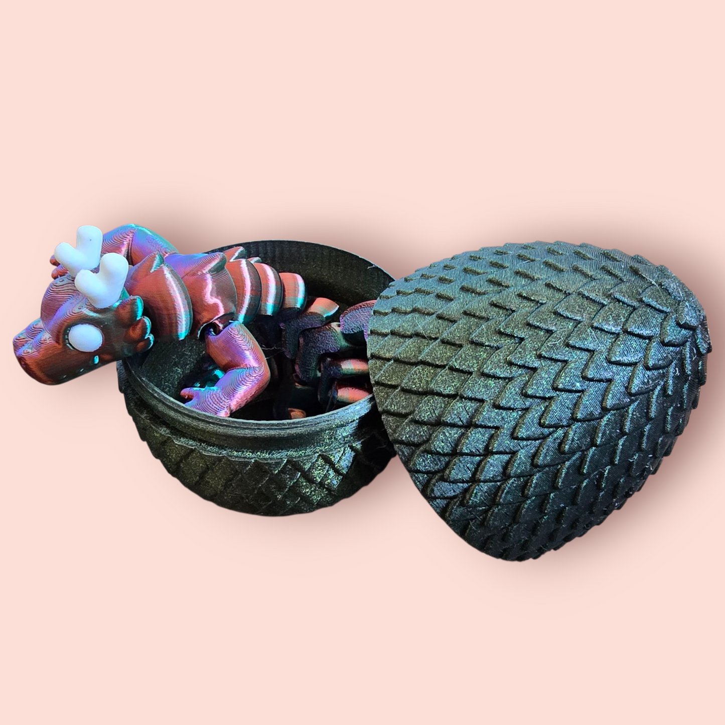 Qinglong XL 13in Baby Dragon & Egg ā Articulated Sensory Toy