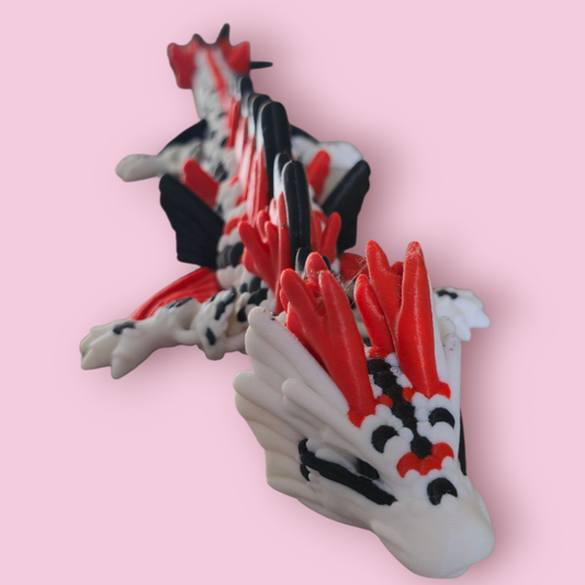 Koi Fish Dragon – 19" Articulated Sensory Fidget Toy – Stress Relief Gift for Kids & Adults – Long Flexible Desk Toy – ADHD  Autism Aid