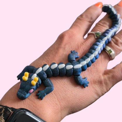 Qinglong Baby Dragon – 7" Poseable 3D Printed Dragon Toy | Articulated Collectible Figurine & Sensory Fidget Gift