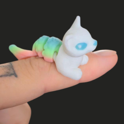 Articulated purmaid Hatchling – Flexible Baby half cat half mermaid Toy – Fantasy Creature Gift – Poseable Fidget Toy – Sensory.