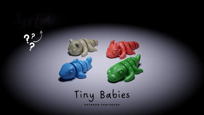 Articulated Micro Animals – Cute Sensory Fidget Friends – 3D Printed Mini Stress Relief Toys