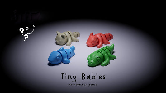 Articulated Micro Animals – Cute Sensory Fidget Friends – 3D Printed Mini Stress Relief Toys