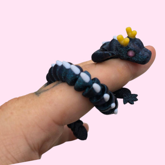 Qinglong Baby Dragon – 7" Poseable 3D Printed Dragon Toy | Articulated Collectible Figurine & Sensory Fidget Gift