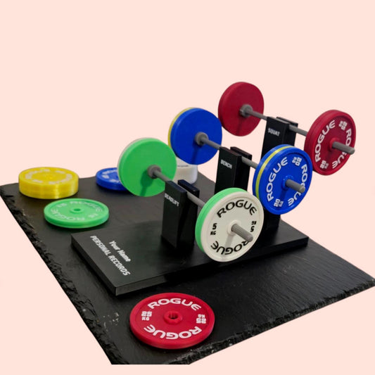 customizable 3D Printed PR Tracker for CrossFit & Powerlifting – Track Personal Records up to 470kg