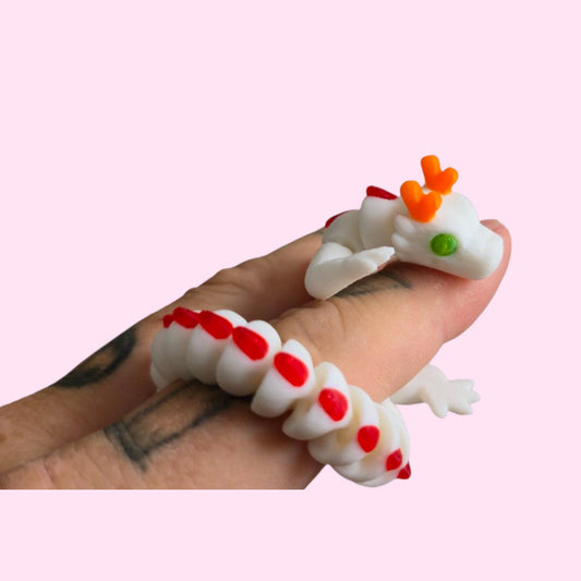 Qinglong Baby Dragon – 7" Poseable 3D Printed Dragon Toy | Articulated Collectible Figurine & Sensory Fidget Gift