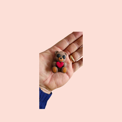Articulated Love Heart Bear with Cupcake Pod – 3D Printed Sensory Fidget Toy & Gift Case