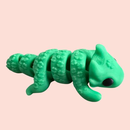 Lucky Dragon with Cupcake Home – 3D Printed Articulated Sensory Toy & Collectible Display Pod