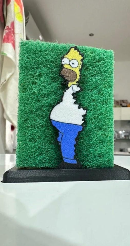 Homer Sponge Holder – 3D Printed Funny Kitchen Sink Accessory – Eco-Friendly Gift for Cartoon Fans