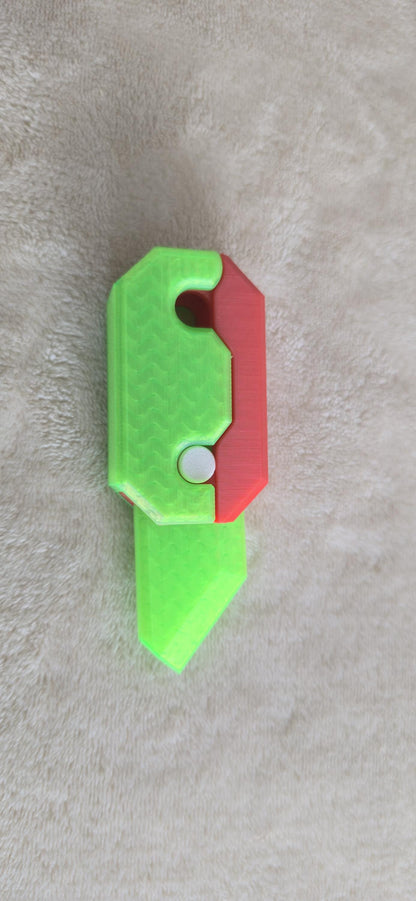 3D Printed Gravity Knife Fidget – Flip & Click Toy for Stress Relief | Safe EDC Fidget for Adults & Teens