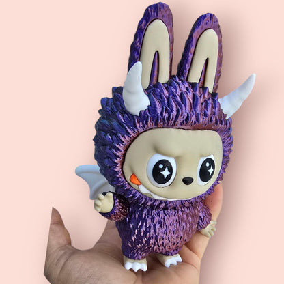 Labubu Archangel Demon Figurine with Rotating Eyes - Unique Home Decor"