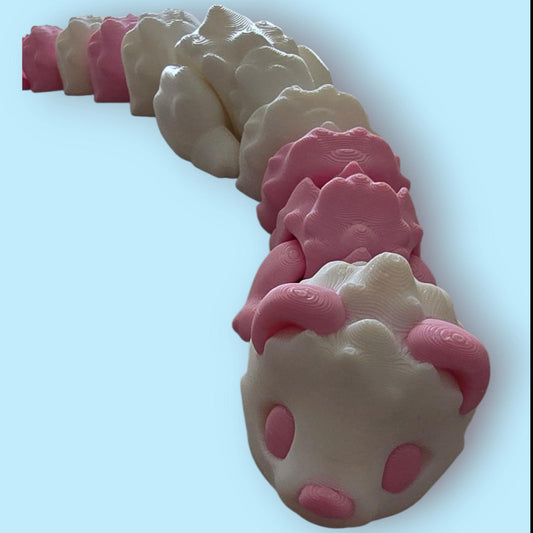 Articulated Ferret Fidget– ADHD Sensory Aid – Flexible 3D Printed Animal – Stress Relief – PLA Plastic – Cute Desk Pet