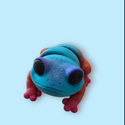 XL BullFrog – Articulated Fidget Animal Toy – Cute Desk Pet Decor – Poseable Frog Gift