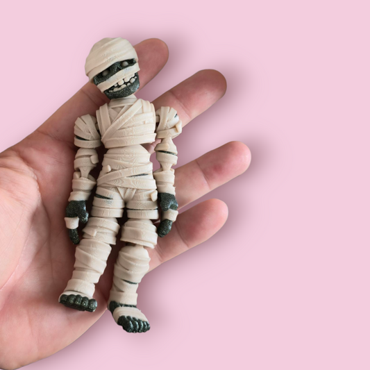 Articulated Mummy  Sarcophagus – 3D Printed Fidget Toy for Halloween, Sensory Play, & Desk Decor – Anxiety Relief Toy – Unique Gothic Gift