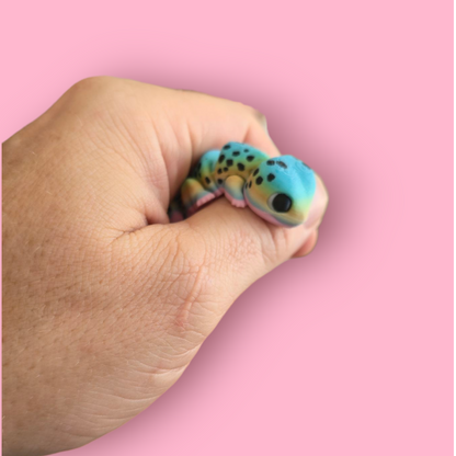 Lepord Geko – Articulated Fidget Animal Toy – Cute Desk Pet Decor – Poseable Geko Gift